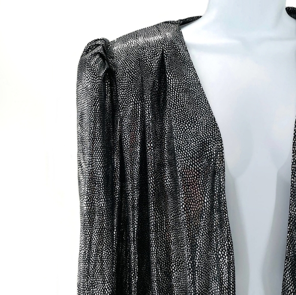 Vintage Silver Disco Blouse Bazer - Picture 4 of 8